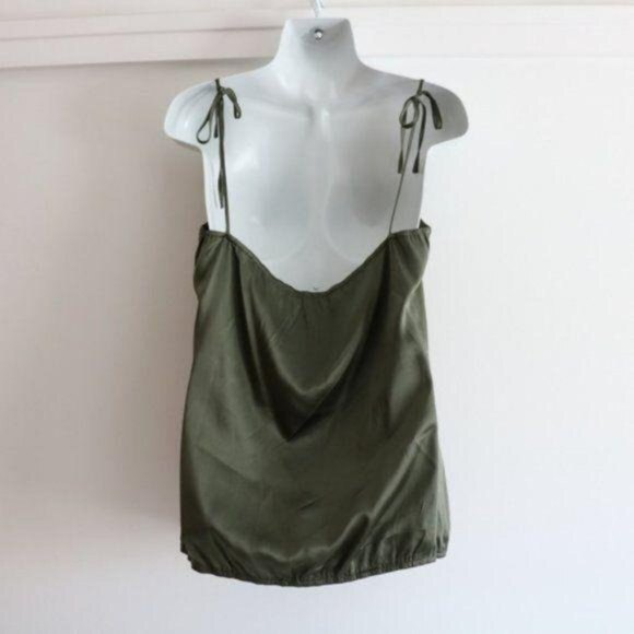 Elie Tahari Ruffled Silk Tank Top with Tie Straps - Picture 3 of 7